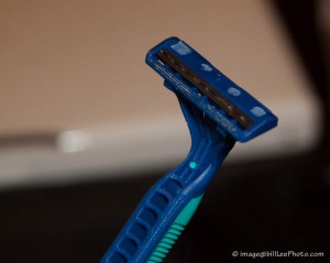 A shaving razor makes an excellent wire stripper